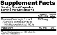 Private Label Garcinia Cambogia Extract 1500mg W/Potassium 180caps Private Label  12,100,500 Bottle Price