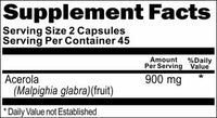 Private Label Acerola 900mg 90caps Private Label 12,100,500 Bottle Price