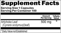 Private Label Artichoke Leaf 500mg 100caps or 200caps Private Label 12,100,500 Bottle Price