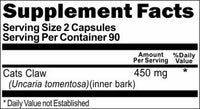 Private Label Cats Claw 450mg 90caps or 180caps Private Label 12,100,500 Bottle Price