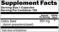 Private Label Celery Seed 500mg 100caps or 200caps Private Label 12,100,500 Bottle Price