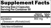 Private Label Dandelion 900mg 100caps or 200caps Private Label 12,100,500 Bottle Price