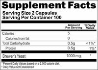 Private Label Brewers Yeast 1000mg 200caps Private Label 12,100,500 Bottle Price