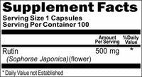 Private Label Rutin 500mg 100caps or 200caps Private Label 12,100,500 Bottle Price
