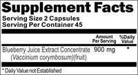 Private Label Blueberry Juice Extract Concentrate 900mg 100caps or 200caps Private Label 12,100,500 Bottle Price