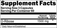 Private Label D-Ribose 1500mg 180caps Private Label 12,100,500 Bottle Price