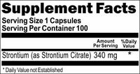 Private Label Strontium Bone Maintenance 340mg 100caps or 200caps Private Label 12,100,500 Bottle Price