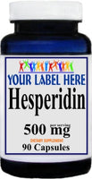 Private Label Hesperidin 500mg 90 or 180caps Private Label 12,100,500 Bottle Price