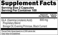 Private Label GLA (Gamma Linolenic Acid) 800mg 200caps Private Label 12,100,500 Bottle Price