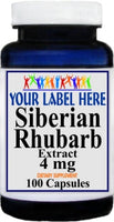 Private Label Siberian Rhubarb Extract 4mg 100caps or 200caps Private Label 12,100,500 Bottle Price