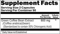 Private Label Green Coffee Bean Extract 800mg 180caps Private Label 12,100,500 Bottle Price