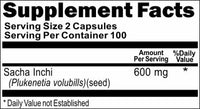 Private Label Sacha Inchi 600mg 200caps Private Label 12,100,500 Bottle Price
