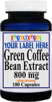 Private Label Green Coffee Bean Extract 800mg 180caps Private Label 12,100,500 Bottle Price