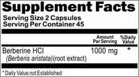 Private Label Berberine HCI 1000mg 90caps or 180caps Private Label 12,100,500 Bottle Price