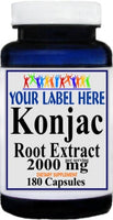 Private Label Konjac Root Extract 2000mg 180caps Private Label 12,100,500 Bottle Price