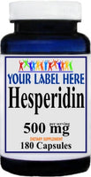 Private Label Hesperidin 500mg 90 or 180caps Private Label 12,100,500 Bottle Price