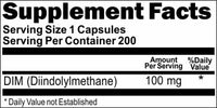 Private Label DIM 100mg 200caps Private Label 12,100,500 Bottle Price