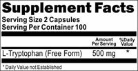 Private Label L-Tryptophan 500mg 200caps Private Label 12,100,500 Bottle Price