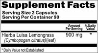 Private Label Hierba Luisa Lemongrass 900mg 180caps Private Label 12,100,500 Bottle Price