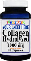 Private Label Collagen Hydrolyzed 1000mg 90caps or 180caps Private Label 12,100,500 Bottle Price