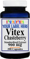Private Label Vitex Chasteberry Standardized Extract 900mg 200caps Private Label 12,100,500 Bottle Price
