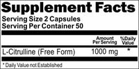 Private Label L-Citrulline 1000mg 100 or 200caps Private Label 12,100,500 Bottle Price
