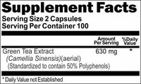Private Label Green Tea Standardized Extract 630mg 200caps Private Label 12,100,500 Bottle Price