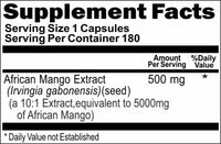 Private Label African Mango Extract  Equivalent 5000mg 180caps Private Label 12,100,500 Bottle Price