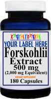 Private Label Forskohlii Extract Equivalent 2000mg 180caps Private Label 12,100,500 Bottle Price