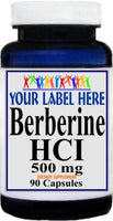Private Label Berberine HCI 500mg 90caps or 180caps Private Label 12,100,500 Bottle Price