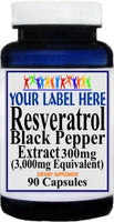 Private Label Resveratrol Extract Black Pepper Equivalent 3000mg 90 or 180caps Private Label 12,100,500 Bottle Price