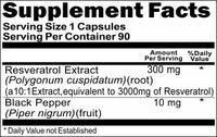 Private Label Resveratrol Extract Black Pepper Equivalent 3000mg 90 or 180caps Private Label 12,100,500 Bottle Price