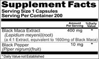 Private Label Black Maca Extract Black Pepper Equivalent 1600mg  200caps Private Label 12,100,500 Bottle Price