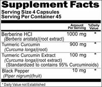 Private Label Berberine Turmeric Curcumin Black Pepper 90 or 180caps Private Label 12,100,500 Bottle Price