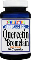 Private Label Quercetin & Bromelain 90caps or 180caps Private Label 12,100,500 Bottle Price