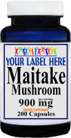 Private Label Maitake Mushroom 900mg 100caps or 200caps Private Label 12,100,500 Bottle Price