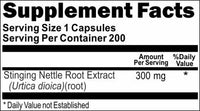 Private Label Stinging Nettle Root Extract 300mg 200caps Private Label 12,100,500 Bottle Price