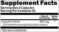 Private Label Jiaogulan Extract 820mg 90caps or 180caps Private Label 12,100,500 Bottle Price