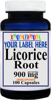 Private Label Licorice Root 900mg 200caps Private Label 12,100,500 Bottle Price