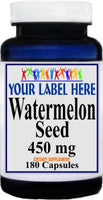 Private Label Watermelon Seed 450mg 90 or 180 Capsules Private Label 12,100,500 Bottle Price