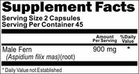 Private Label Male Fern 900mg 90caps Private Label 12,100,500 Bottle Price