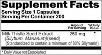 Private Label Milk Thistle Extract 250mg 200caps Private Label 12,100,500 Bottle Price