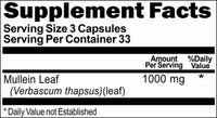Private Label Mullein Leaf 1000mg 100caps or 200caps Private Label 12,100,500 Bottle Price
