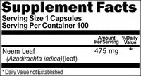 Private Label Neem Leaf 475mg 100caps Private Label 12,100,500 Bottle Price
