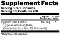 Private Label Pygeum Bark Standardized Extract 100mg 200caps Private Label 12,100,500 Bottle Price