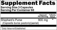 Private Label Shepherd's Purse 900mg 180caps Private Label 12,100,500 Bottle Price