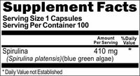 Private Label Spirulina 410mg 100caps Private Label 12,100,500 Bottle Price