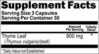 Private Label Thyme Leaf 900mg 90caps Private Label 12,100,500 Bottle Price