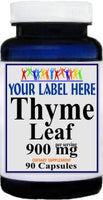 Private Label Thyme Leaf 900mg 90caps Private Label 12,100,500 Bottle Price