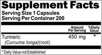 Private Label Turmeric 450mg 200caps Private Label 12,100,500 Bottle Price